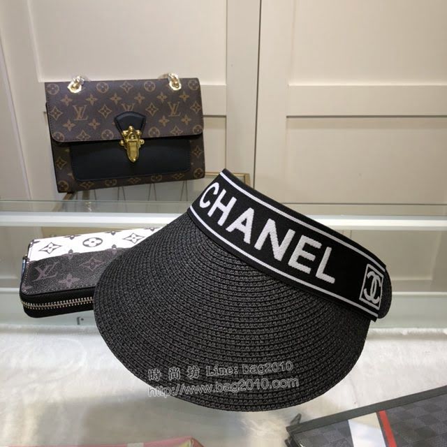 Chanel女士帽子 香奈兒空頂編織草帽  mm1080
